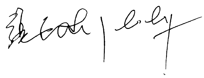 The owner's signature