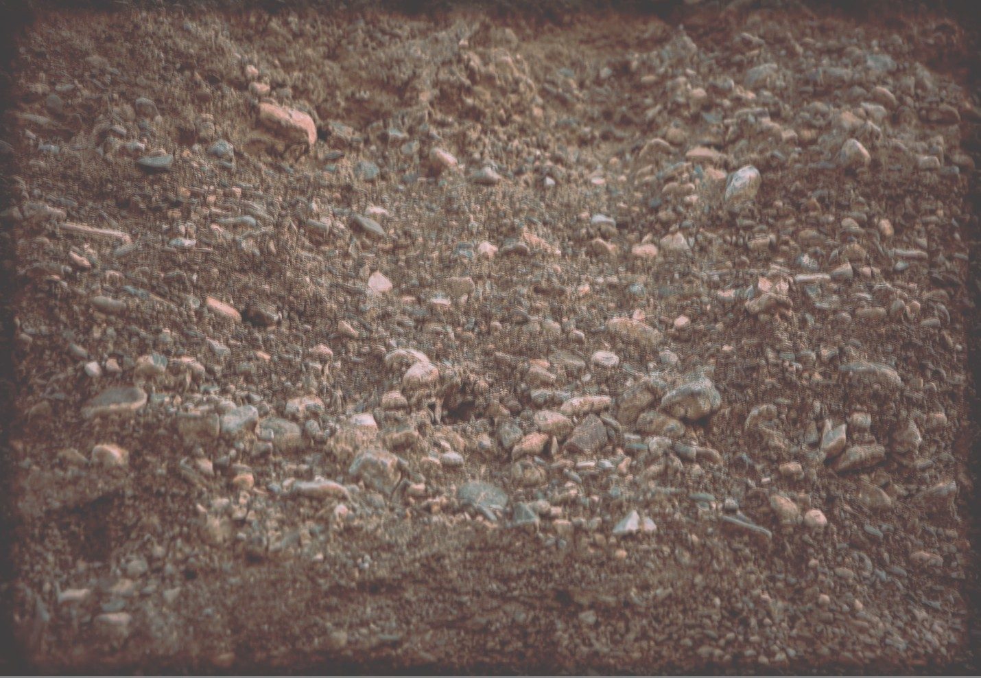 Soil and gravel at the eastern foothills of the Helan Mountains